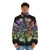 Colorful puffer jacket with a kaleidoscopic design, paying tribute to the iconic British musician Paul Weller. - men front