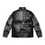 Paul Walker inspired text portrait puffer jacket with graphic design - Back