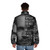 Paul Walker inspired text portrait puffer jacket with graphic design - men back