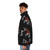 Tribal red panda puffer jacket with cute animal design - men side left