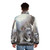 American Bully Puffer Jacket featuring custom dog breed art - men back