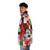 Paul Klee inspired puffer jacket featuring abstract, colorful, geometric design - men side left