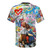 Vibrant, eye-catching urban-style t-shirt featuring a colorful pop art collage design - Back