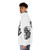 Skull-patterned puffer jacket with a stylish and humorous drinking theme - men side left