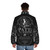 Patti Smith inspired puffer jacket with punk rock and feminist graphics - men back