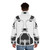 Drum carrier puffer jacket with embroidered Rudiment Republic logo - men back
