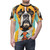 Boxer dog wearing a yellow suit in a retro art style printed on a t-shirt - men front
