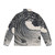 Tree wave puffer jacket with ink drawing design and nature motifs - Back