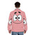 Patrick Star from Spongebob Squarepants character printed on a cozy puffer jacket for kids - men back