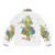 Colorful "Alice in Wonderland" watercolor art puffer jacket with a mad cat design - Back