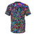 Psychedelic, trippy, and colorful t-shirt with a vibrant design for rave and festival wear - Back
