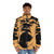 Patrice Lumumba Puffer Jacket with pop art design - men front