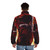 Hellsing Alucard Puffer Jacket featuring supernatural anime character design - men back