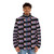 Pastel tie dye puffer jacket with Kiss the Band logo - men front