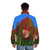 Dreadlock Holiday Puffer Jacket - Colorful, Abstract Puffer Jacket with Retro and Hippie Vibes - men back