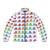 Partyparrot Conga Party Puffer Jacket featuring a vibrant parrot design