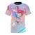 Shimmering anime girl t-shirt featuring a design inspired by Hoshina Hikaru from the Star Twinkle Precure anime series.