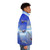 Dragonfly puffer jacket with fantasy and abstract design - men side right