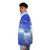 Dragonfly puffer jacket with fantasy and abstract design - men side left