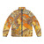 Alphonse Mucha Zodiac Puffer Jacket featuring the iconic Art Nouveau designs of the renowned artist