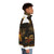 A puffer jacket with a train design, perfect for train enthusiasts - men side right