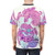 Pastel grunge-inspired t-shirt design featuring a guardian dog or fu dog with lion-like features - men back