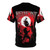 Retro-style t-shirt design featuring a vampire hunter silhouette and Castlevania-inspired elements. - Back
