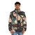 Tifa Lockhart inspired puffer jacket with Japanese ukiyo-e style graphics - men front
