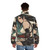 Tifa Lockhart inspired puffer jacket with Japanese ukiyo-e style graphics - men back