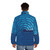 Minimalist Ocean Puffer Jacket with Geometric Mosaic Design - men back