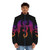 Stylish dragon silhouette puffer jacket, featuring a mythical creature design - men front