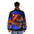 Dragon-themed puffer jacket with abstract nature-inspired design - men back