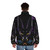Dragon Ball Beerus Puffer Jacket, featuring the God of Destruction from the anime series - men back