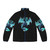 Puffer jacket with watercolor dragon artwork design