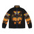 King Gizzard and the Lizard Wizard inspired puffer jacket featuring a king gila dragon design