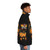 King Gizzard and the Lizard Wizard inspired puffer jacket featuring a king gila dragon design - men side right