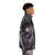 Alive Puffer Jacket featuring vibrant abstract art design - men side right
