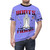 Graphic t-shirt featuring a design of space boots on the moon with a comedic twist - men front