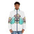 Dr Rockso the Rock and Roll Clown puffer jacket featuring a colorful and stylish design - men front
