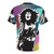 Glam rock-inspired t-shirt with a halftone graphic of an electric guitar - Back