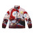 Alice in Wonderland Red Queen Puffer Jacket featuring the iconic Red Queen design