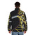 Top Thrill Dragster Puffer Jacket with Cedar Point logo and roller coaster image - men back