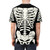 A punk-inspired t-shirt featuring a bold skeleton bones and grunge graphic design. - men back