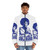 Alice Coltrane Cosmic Jazz Puffer Jacket with Harp Motif - men front
