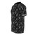Bone and skull pattern t-shirt featuring a dark, gothic design with a cat silhouette - men left