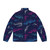 Dotwork aurora borealis puffer jacket featuring colorful swirling patterns and stripes - Back
