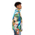 Palutena warrior puffer jacket with green color and anime/video game inspired design - men side right