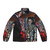Dorian Gray inspired puffer jacket with classic horror movie monster design