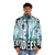 A cozy puffer jacket with a typographic design that celebrates creativity and ideas - men front