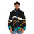 Donny Hathaway inspired puffer jacket with a portrait of the iconic soul music singer - men front